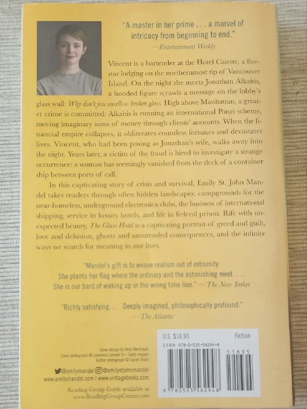 4 For $10 The Glass Hotel By Emily St. John Mandel.
